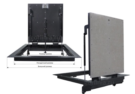 Напольный люк Стелс-У 900*700п уголок утепленный образец