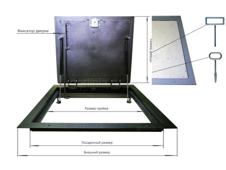 Напольный люк Стелс-У 800х2000п уголок утепленный образец